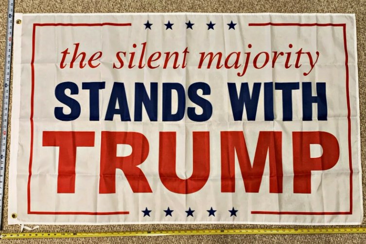 Donald Trump Flag Trump 2020 Silent Majority Guns Sign Poster 3x5ft