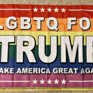Donald Trump Flag LGBTQ For Trump Gay Rainbow Guns Sign Poster 3x5ft