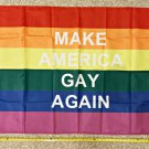Make America Gay Flag LGBTQ Trump Biden LGBT USA Sign Poster 3x5ft