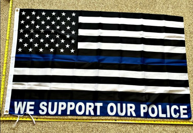 Donald Trump Flag We Support Our Police Blue Bar 3x5' Army Cop USA 3x5ft 2024