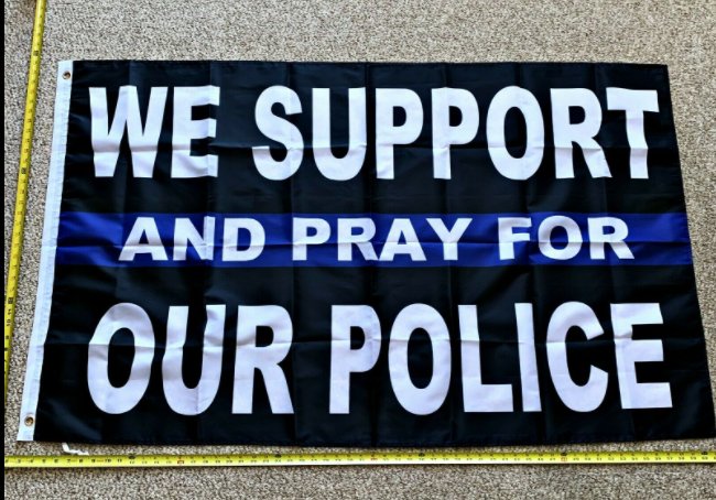 Donald Trump Flag 2024 We Support Our Police Trump 3x5' Army Cop BLM