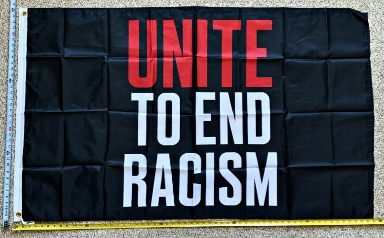 Black Lives Matter Flag Untie Racism Biden Trump Sign Poster 3x5ft
