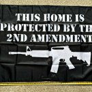 Donald Trump Flag 2024 2nd Protects This Home Guns USA Sign Poster 3x5ft