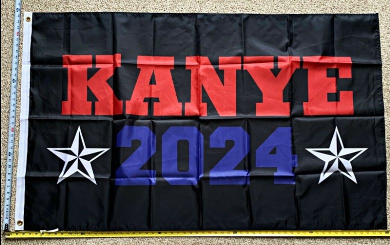 Kanye West Flag Biden Bernie Kanye 2024 Trump USA Sign Poster 3x5ft