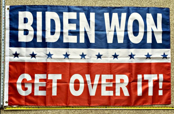 Joe Biden Flag 2024 BLUE Harris Biden USA New Won Get Over It 2024 3x5ft