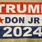 Donald Trump Flag 2024 Don Jr Fix 2 Star Block Army USA Sign 3x5ft