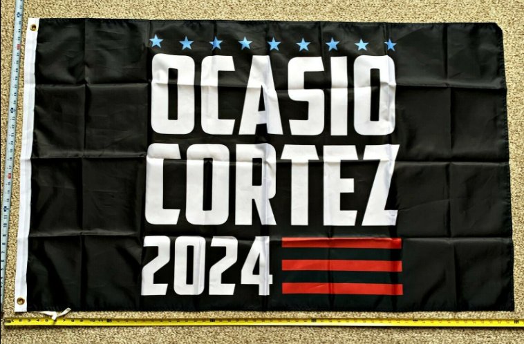 Ocasio Cortez Flag Biden Bernie 2024 Equality USA Sign Poster 3x5ft