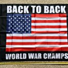 American Flag Back to Back World Champs USA Trump Sign Poster 3x5ft 2024