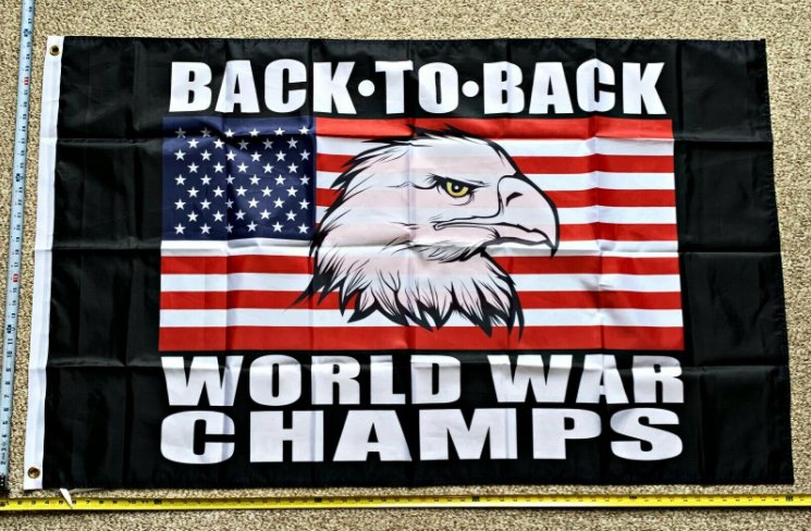 American Flag 2024 Back to Back Champs Eagle USA Trump Sign Poster 3x5ft
