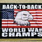 American Flag 2024 Back to Back Champs Eagle USA Trump Sign Poster 3x5ft