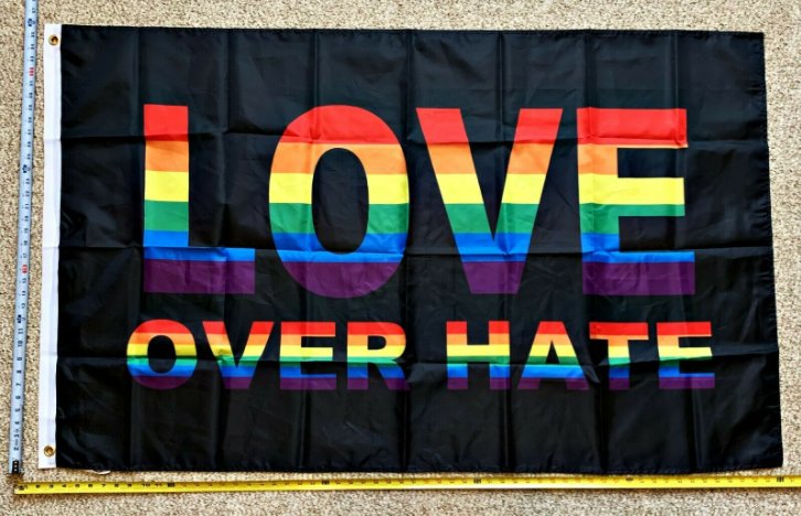 Equality Flag 2024 Black Lives Matter Love Biden USA Sign Poster 3x5ft