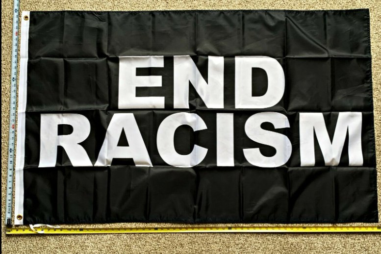Black Lives Matter Flag End Racism Biden Harris Sign Poster 3x5ft