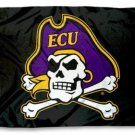 East Carolina Pirates Club Flag 3X5ft Banner USA Polyester with 2 Brass Grommets