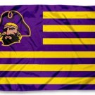 East Carolina Pirates Club Flag 3X5ft Banner USA Polyester with 2 Brass Grommets