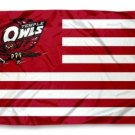 Temple Owls Red USA Flag 3X5ft Banner USA Polyester with 2 Brass Grommets