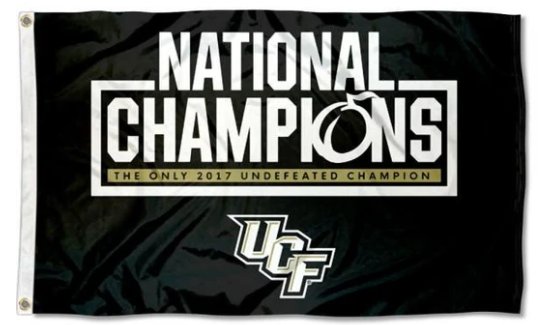 UCF Knights Flag 3X5ft Banner USA Polyester with 2 Brass Grommets