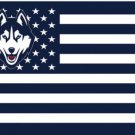 University of Connecticut Huskies Flag 3X5ft Banner USA Polyester with 2 Brass Grommets