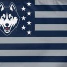 Connecticut Huskies Star and Stripes US Flag 3X5ft Banner Polyester with 2 Brass Grommets