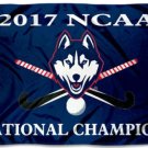 Connecticut Huskies 2017 Hockey National Champions Flag 3X5ft Banner Polyester with 2 Brass Grommets