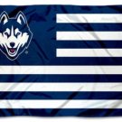 Connecticut Huskies Stars Flag 3X5ft Banner Polyester with 2 Brass Grommets