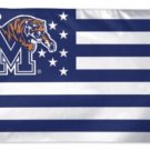 Memphis Tigers American Flag 3X5ft Banner Polyester with 2 Brass Grommets