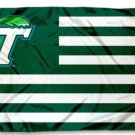 Tulane Green Wave Sport USA Flag 3X5ft Banner Polyester with 2 Brass Grommets