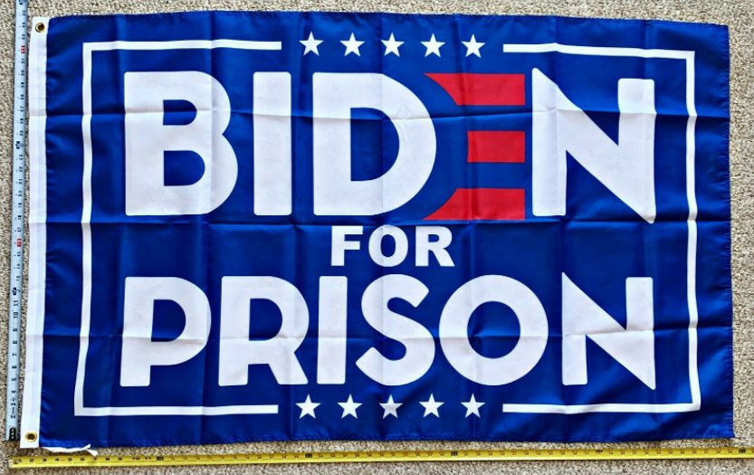 Donald Trump Flag BIDEN PRISON Make America Poster Sign USA 3x5ft