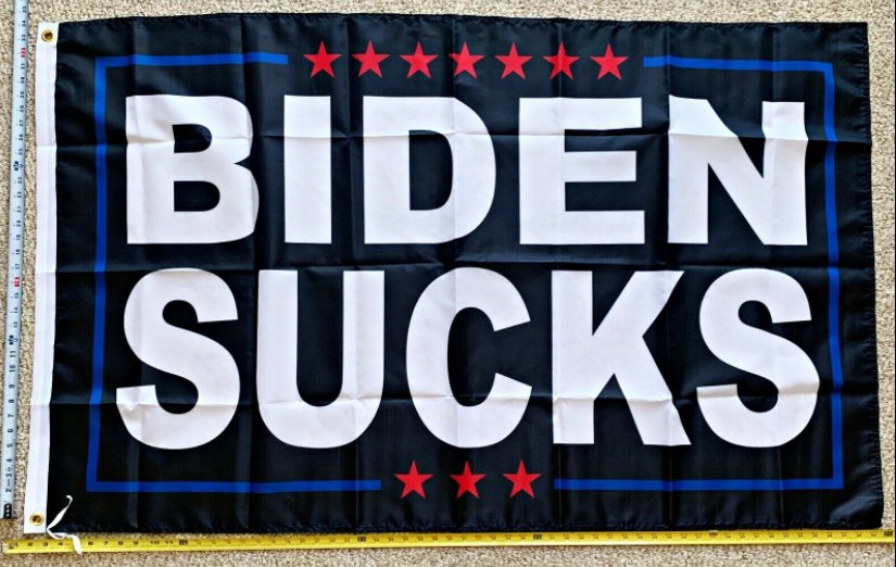 Donald Trump Flag BIDEN SUCKS Make America G Poster Sign USA 3x5ft