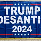 Donald Trump Flag Blue 2024 Don Jr Ron Desantis  Veteran USA Sign 3x5ft