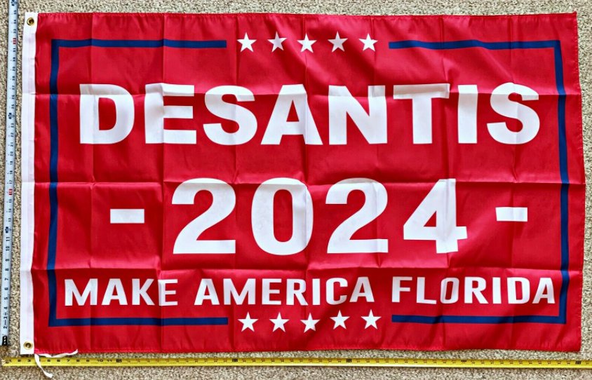 Ron Desantis Flag Trump Make America Flordia 2024 Red Sign USA 3x5ft