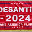 Ron Desantis Flag Trump Make America Flordia 2024 Red Sign USA 3x5ft
