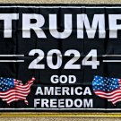 Donald Trump Flag 2024 Don Jr Black 2 Flag Ivanka God Sign USA 3x5 Ft
