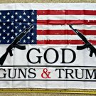 Donald Trump Flag God & Guns USA White Make America Great USA 3x5 Ft