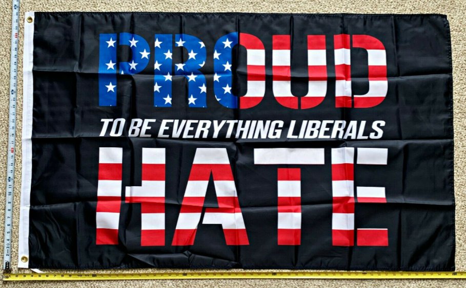 Donald Trump Flag Proud Hate Liberals Desantis 2024 USA Sign 3x5Ft