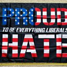 Donald Trump Flag Proud Hate Liberals Desantis 2024 USA Sign 3x5Ft