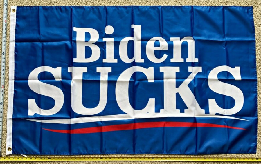 Donald Trump Flag BIDEN SUCKS Blue 2024 Make America Sign USA 3x5Ft