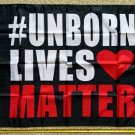Pro Life Flag Trump Biden Unborn Lives Matter Red Poster Sign 3x5Ft