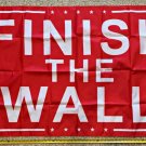 Donald Trump Flag Finish The Wall Red Don Jr. USA 2024 Sign 3x5Ft
