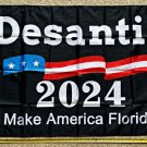 Ron Desantis Flag Don Trump Make America Florida Zag Sign USA 3x5Ft