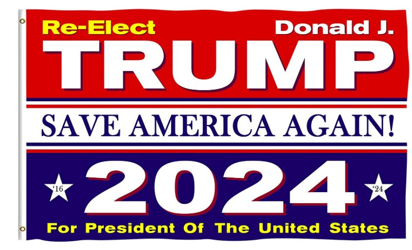 Trump Save America Again 2024 Flag Keep America Great