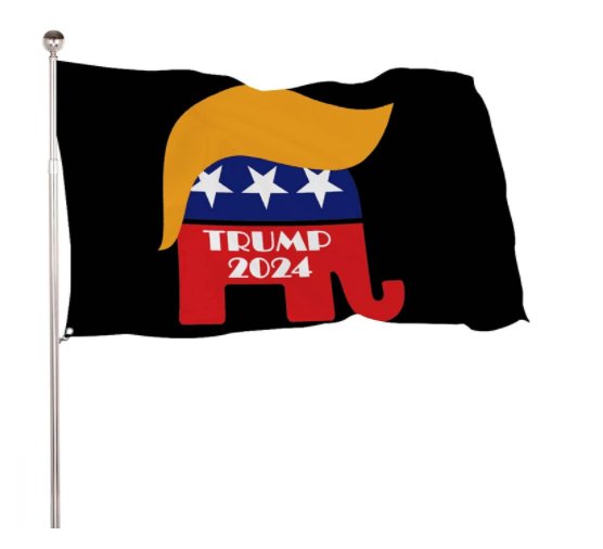 Trump 2024 Flag I'll Be Back 3x5Ft Black Make America Great Again