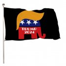 Trump 2024 Flag I'll Be Back 3x5Ft Black Make America Great Again