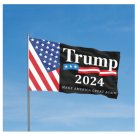 Trump 2024 Flag Make America Great Again Polyester