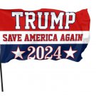 Trump Desantis 2024 Flag Save America Again American  Polyester 3x5Ft Red White Blue