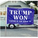 Trump Won Flag I Know IT You Know IT 3x5Ft Banner Trump 2024 Flag Polyester