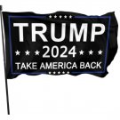 Trump 2024 Flag Take America Back USA Flag 3x5Ft Banner Polyester Black
