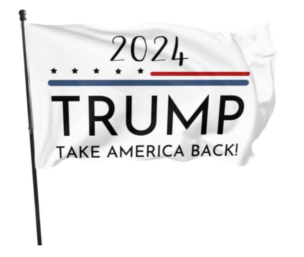 Trump 2024 Flag Take America Back USA Flag 3x5Ft Banner Polyester White