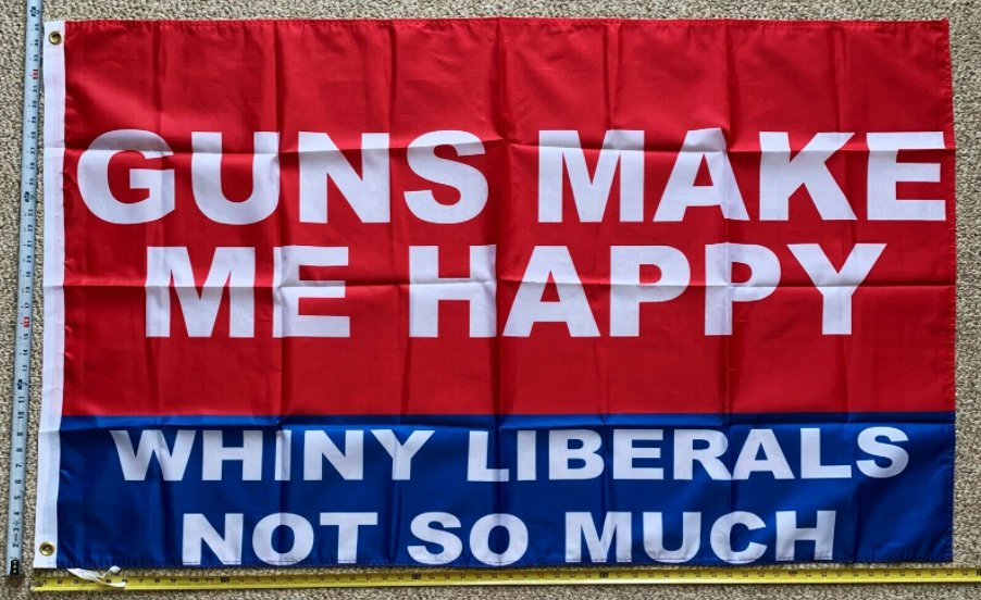Donald Trump 2024 Flag Guns Make Me Happy USA MAGA Desantis Sign 3x5ft