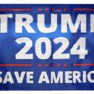 Trump 2024 Flag America First Blue 3x5ft