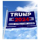 Trump 2024 Make Vote Count Again Flags with Brass Grommets 3x5ft